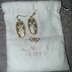 Kendra Scott gold filigree earrings